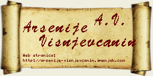 Arsenije Višnjevčanin vizit kartica